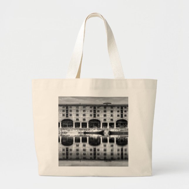 Albert Dock Liverpool Large Tote Bag (Front)