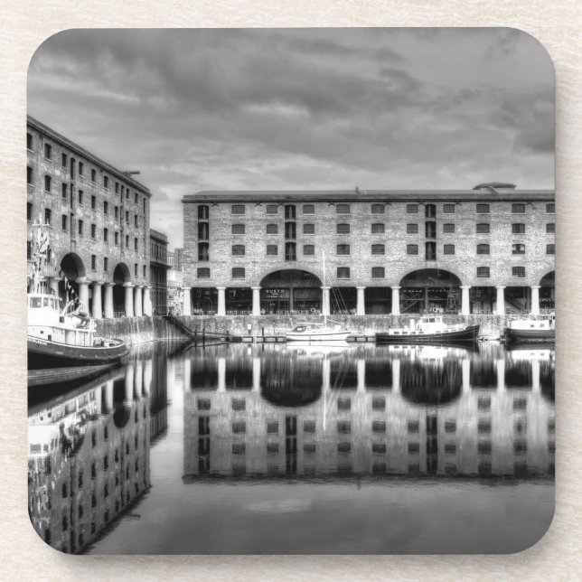Albert Dock Liverpool Reflections Beverage Coaster (Front)