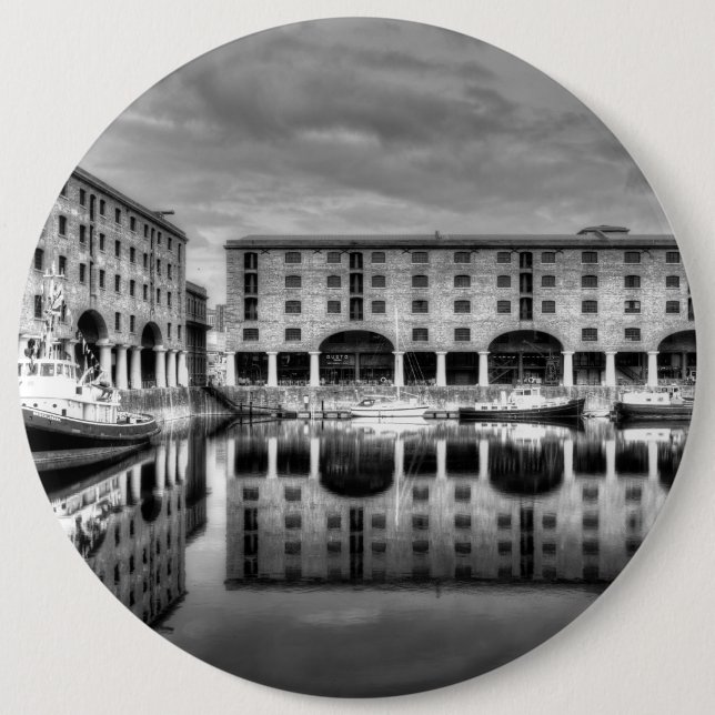 Albert Dock Liverpool Reflections Button (Front)