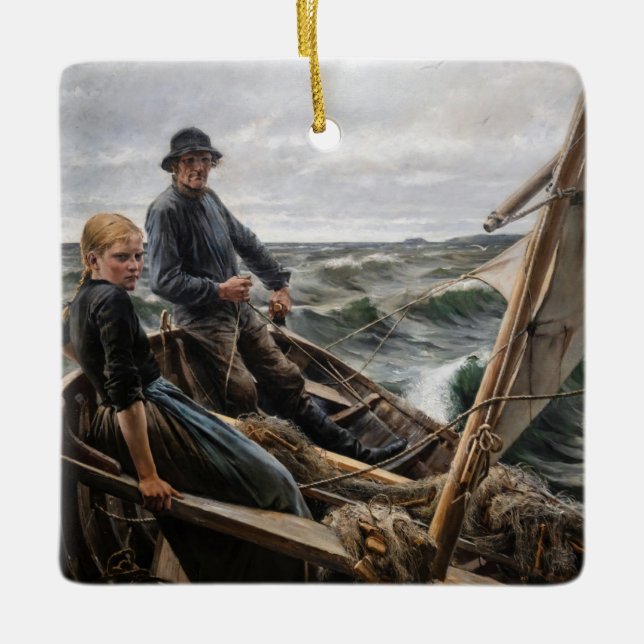 Albert Edelfelt - At Sea Ceramic Ornament (Front)