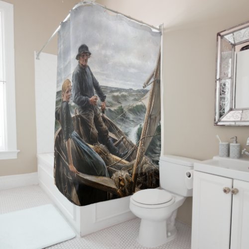 Albert Edelfelt _ At Sea Shower Curtain