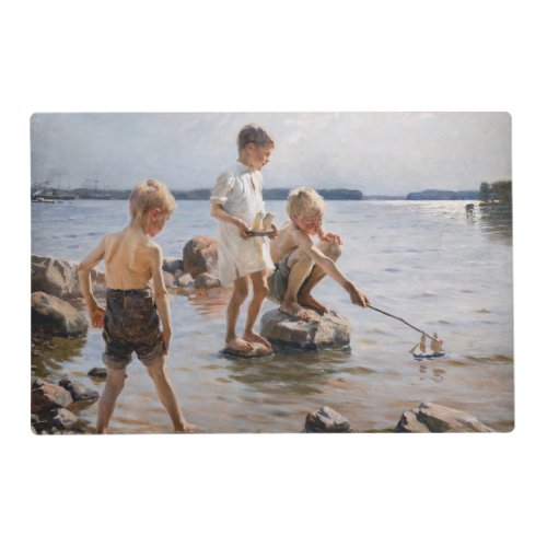 Albert Edelfelt _ Boys Playing on the Shore Placemat