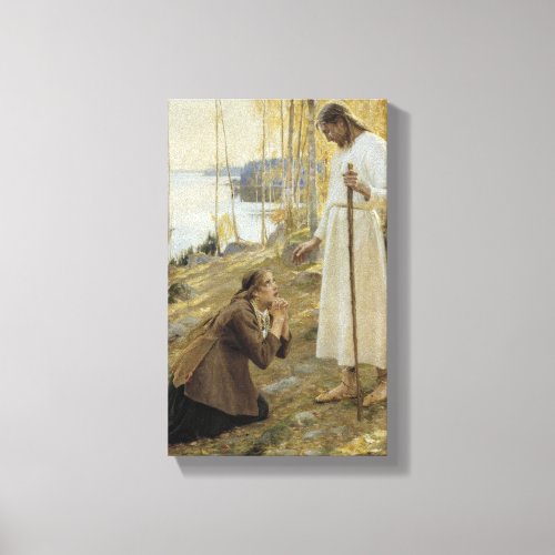 Albert Edelfelt _ Christ and Mary Magdalene Canvas Print