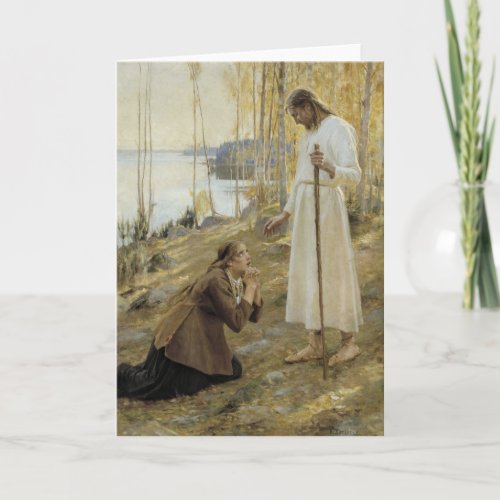 Albert Edelfelt _ Christ and Mary Magdalene Card