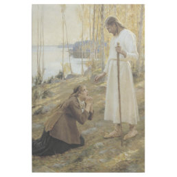 Albert Edelfelt - Christ and Mary Magdalene Gallery Wrap