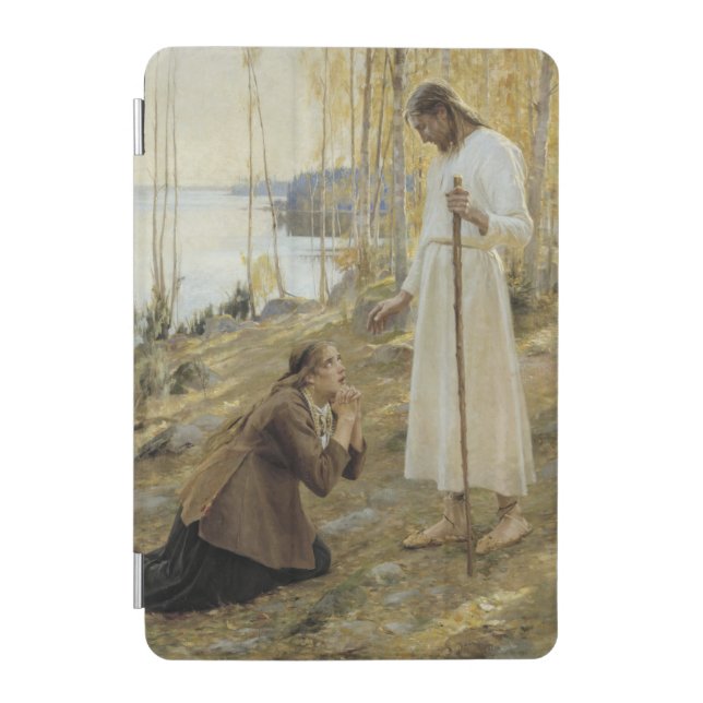 Albert Edelfelt - Christ and Mary Magdalene iPad Mini Cover (Front)