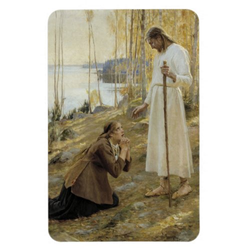 Albert Edelfelt _ Christ and Mary Magdalene Magnet