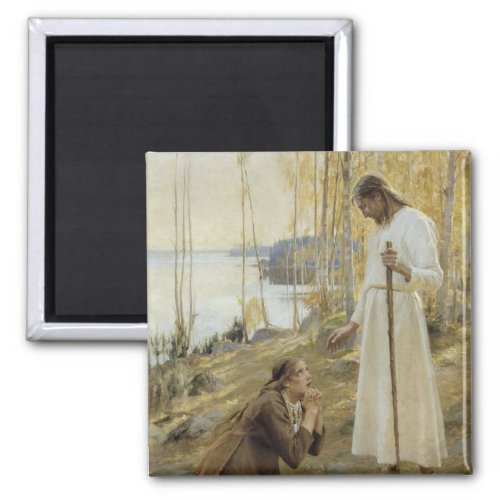 Albert Edelfelt _ Christ and Mary Magdalene Magnet