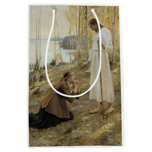 Albert Edelfelt _ Christ and Mary Magdalene Medium Gift Bag