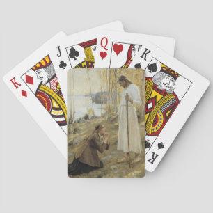 Albert Edelfelt - Christ and Mary Magdalene Poker Cards
