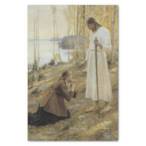 Albert Edelfelt _ Christ and Mary Magdalene Tissue Paper