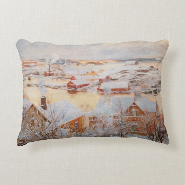 Albert Edelfelt - December Day Accent Pillow (Front)