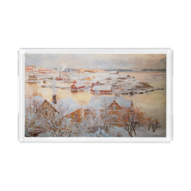 Albert Edelfelt - December Day Acrylic Tray (Front)