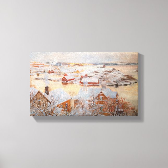 Albert Edelfelt - December Day Canvas Print (Front)