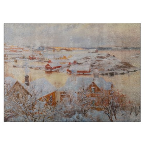 Albert Edelfelt _ December Day Cutting Board