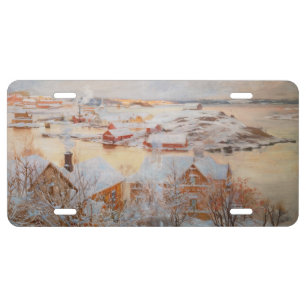Albert Edelfelt - December Day License Plate