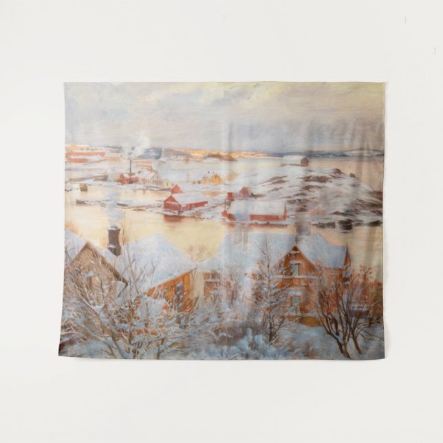 Albert Edelfelt - December Day Tapestry (Front (Horizontal))