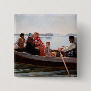 Albert Edelfelt - Going to the Christening Button