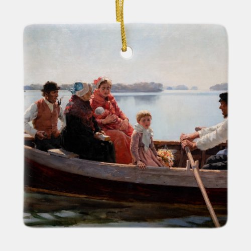 Albert Edelfelt _ Going to the Christening Ceramic Ornament