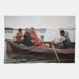 Albert Edelfelt - Going to the Christening Kitchen Towel