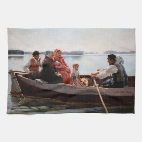 Albert Edelfelt _ Going to the Christening Kitchen Towel