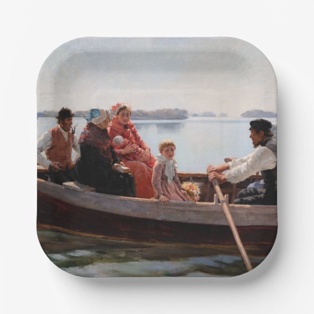 Albert Edelfelt - Going to the Christening Paper Plates (Front)