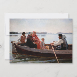 Albert Edelfelt - Going to the Christening Thank You Card