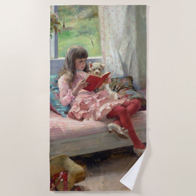 Albert Edelfelt - Good Friends Beach Towel (Front)