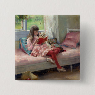 Albert Edelfelt - Good Friends Button