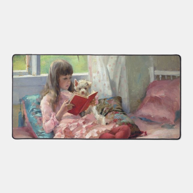 Albert Edelfelt - Good Friends Desk Mat (Front)