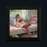 Albert Edelfelt - Good Friends Gift Box<br><div class="desc">Good Friends (Portrait of the Artist's Sister Bertha Edelfelt) - Albert Edelfelt,  Oil on Wood Panel,  1881</div>