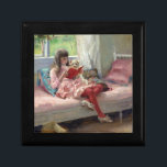 Albert Edelfelt - Good Friends Gift Box<br><div class="desc">Good Friends (Portrait of the Artist's Sister Bertha Edelfelt) - Albert Edelfelt,  Oil on Wood Panel,  1881</div>