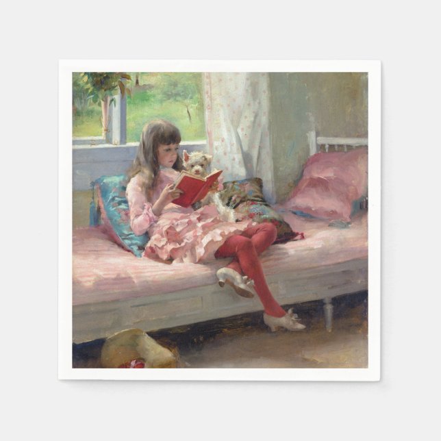 Albert Edelfelt - Good Friends Napkins (Front)