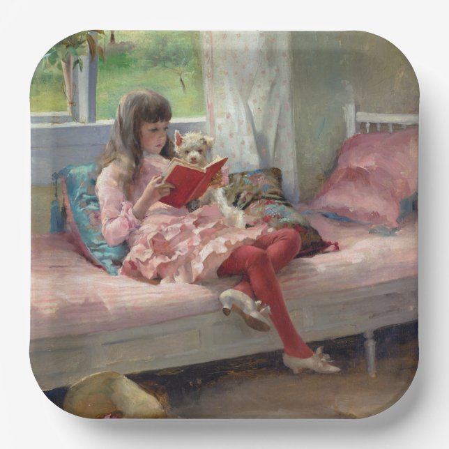Albert Edelfelt - Good Friends Paper Plates (Front)