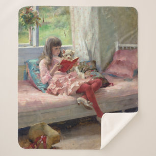 Albert Edelfelt - Good Friends Sherpa Blanket