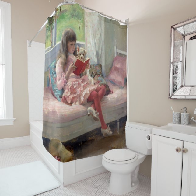 Albert Edelfelt - Good Friends Shower Curtain (In Situ)