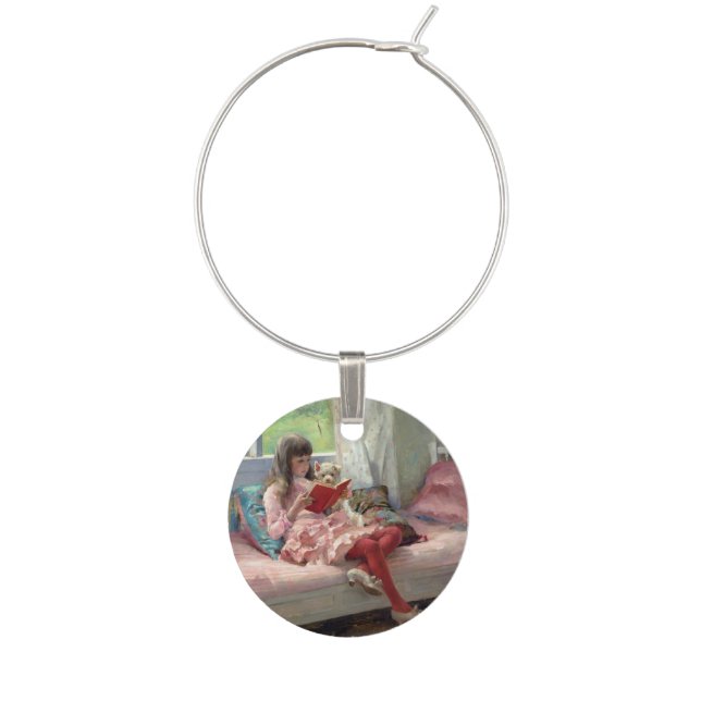 Albert Edelfelt - Good Friends Wine Charm (Front)