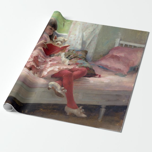 Albert Edelfelt - Good Friends Wrapping Paper (Unrolled)