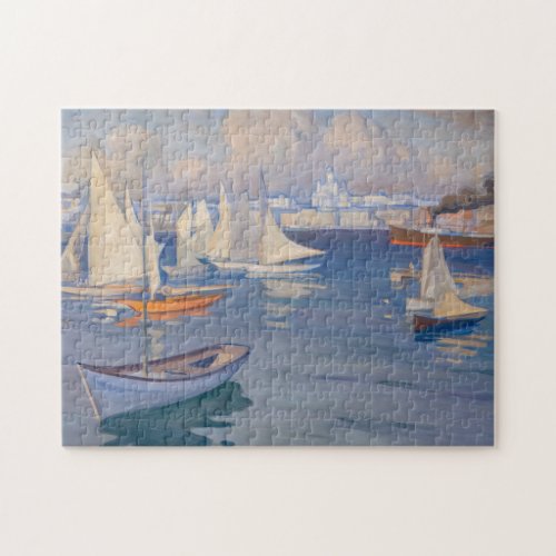 Albert Edelfelt _ Harbor in Helsinki Jigsaw Puzzle