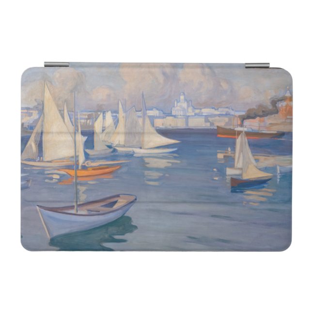 Albert Edelfelt - Harbour in Helsinki iPad Mini Cover (Horizontal)