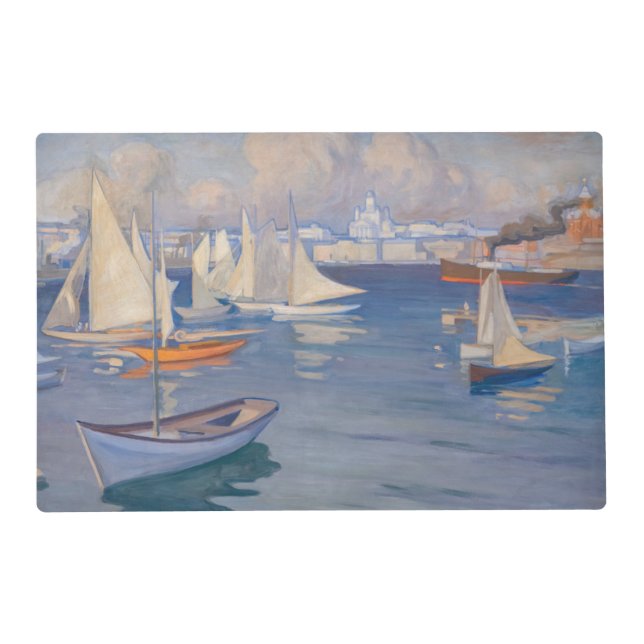 Albert Edelfelt - Harbour in Helsinki Placemat (Front)
