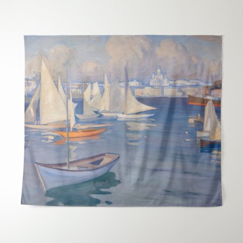 Albert Edelfelt _ Harbour in Helsinki Tapestry