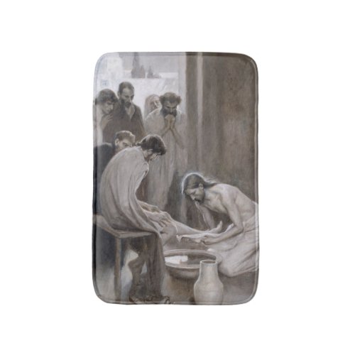 Albert Edelfelt _ Jesus Washing Feet of Disciples Bath Mat