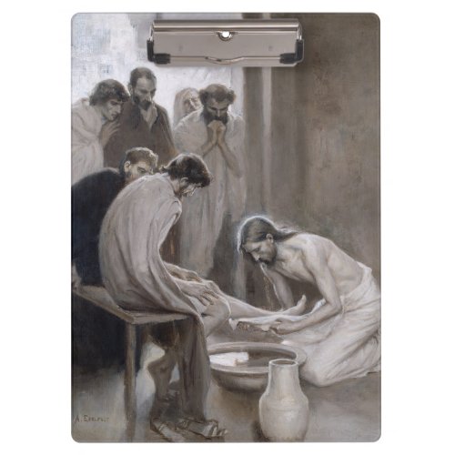 Albert Edelfelt _ Jesus Washing Feet of Disciples Clipboard