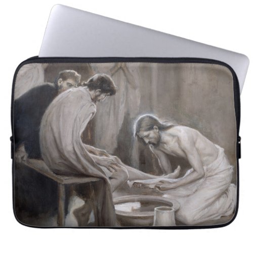 Albert Edelfelt _ Jesus Washing Feet of Disciples Laptop Sleeve
