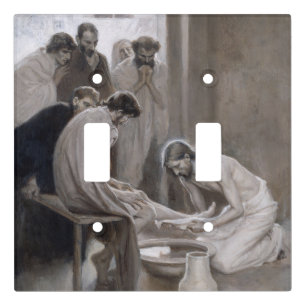 Albert Edelfelt - Jesus Washing Feet of Disciples Light Switch Cover