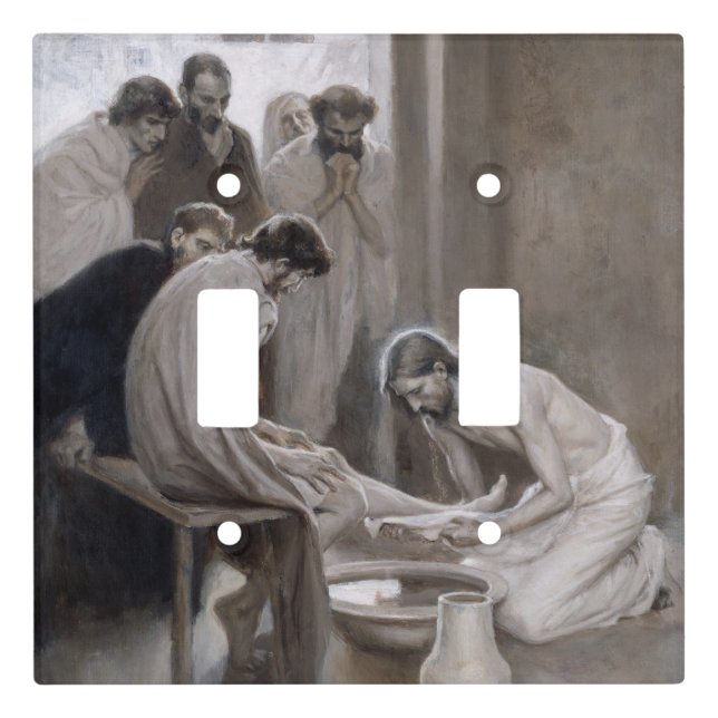 Albert Edelfelt - Jesus Washing Feet of Disciples Light Switch Cover (Front)