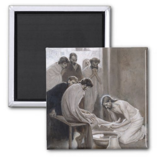 Albert Edelfelt _ Jesus Washing Feet of Disciples Magnet