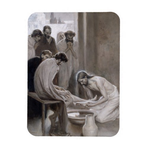 Albert Edelfelt _ Jesus Washing Feet of Disciples Magnet
