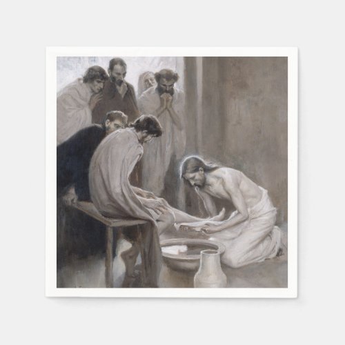 Albert Edelfelt _ Jesus Washing Feet of Disciples Napkins